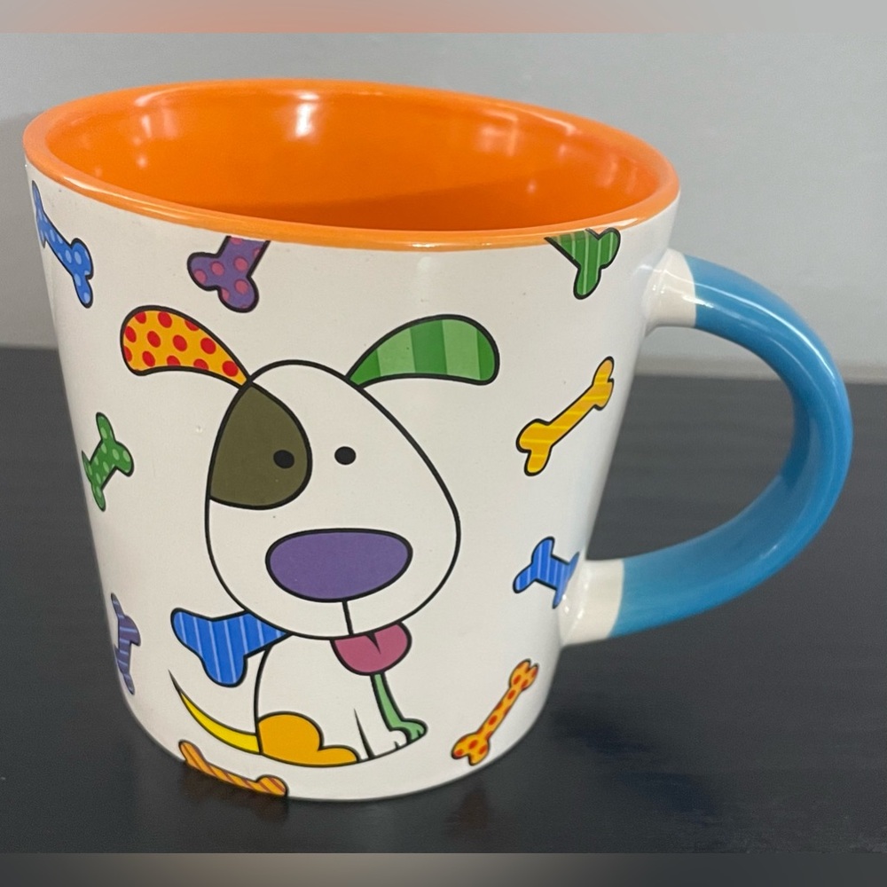 Rare TMD Holdings Dog Puppy Bone Art Mug Cup Fashion Design Animal